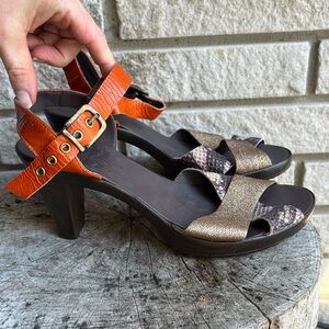 Emilie Karston Platform Heeled Leather Upper Sandals Sz UK 38